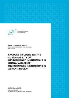 Microcredit master thesis