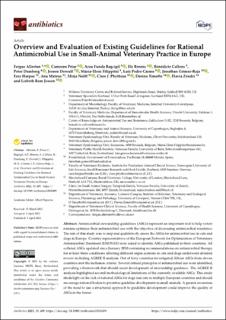 Brage NMBU: Overview and Evaluation of Existing Guidelines for Rational  Antimicrobial Use in Small-Animal Veterinary Practice in Europe